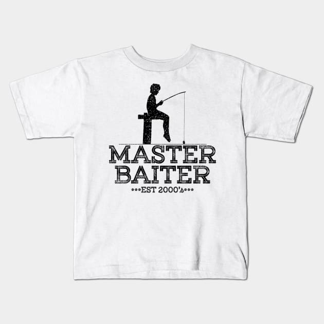 Funny Fishing Master Baiter Kids T-Shirt by pa2rok